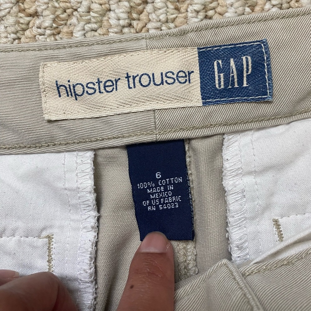 GAP | 100% Cotton Hipster Trouser Wide Leg Size 6 - Picture 8 of 14